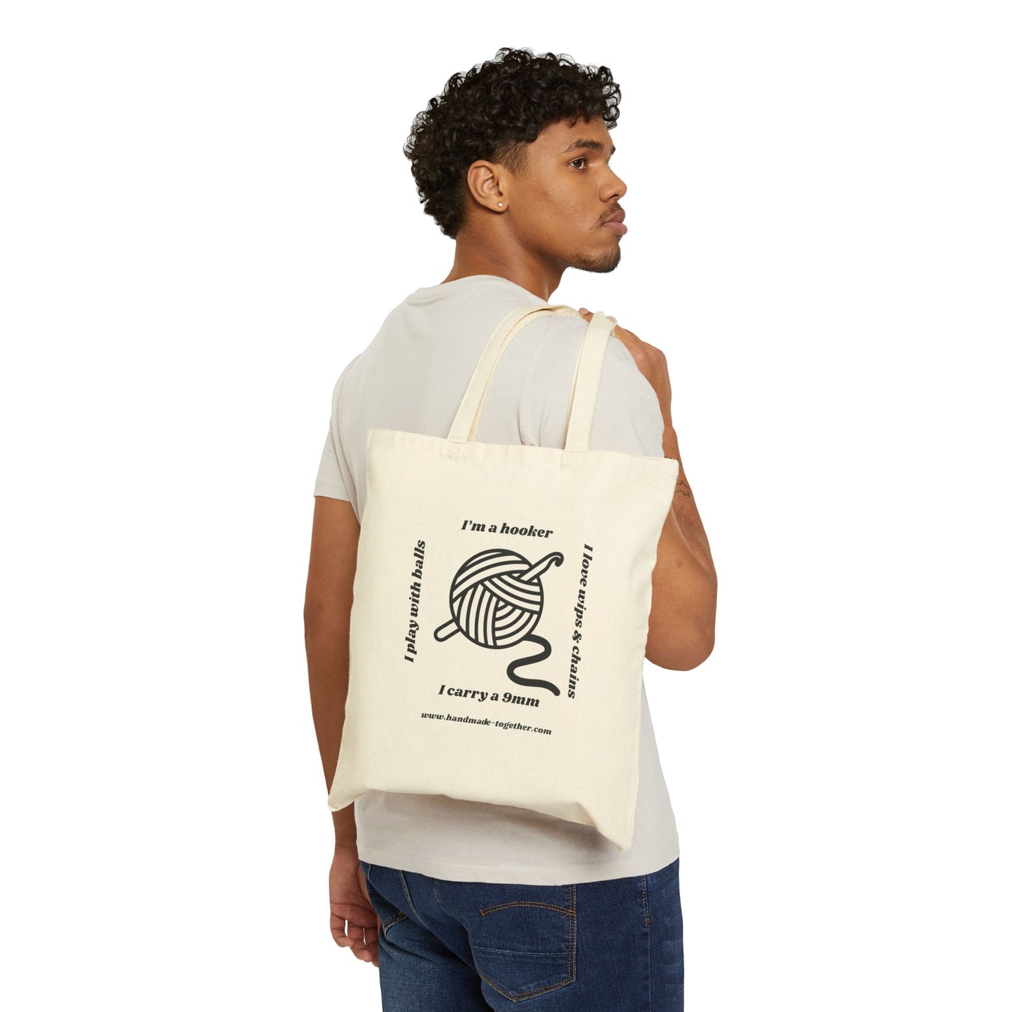 Hooker Tote Bag - Perfect Gift for Knitters, Crafting Enthusiasts, Eco-Friendly Shopping Bag, Fun Yarn Lover Accessory