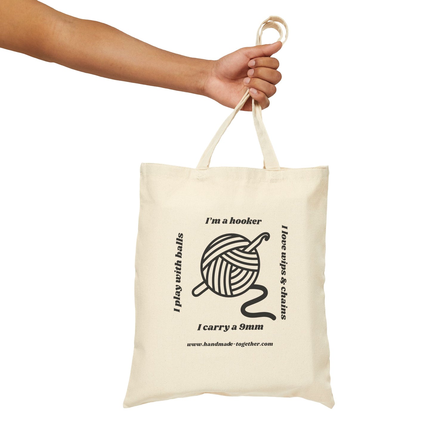 Hooker Tote Bag - Perfect Gift for Knitters, Crafting Enthusiasts, Eco-Friendly Shopping Bag, Fun Yarn Lover Accessory